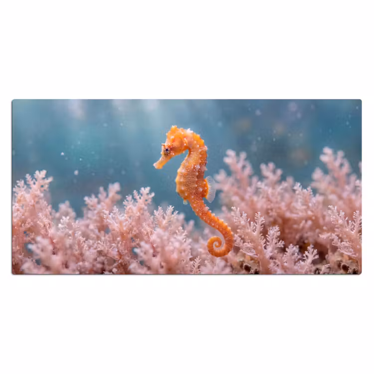 Vis - Koraal - Oceaan - Macro - Oranje Muismat XXL klein -3d_leeg