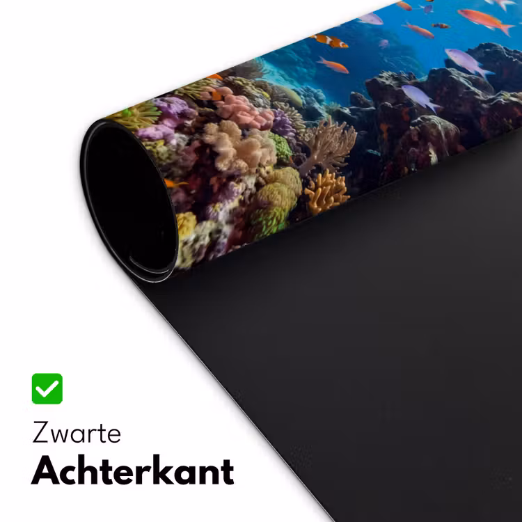Vis - Koraalrif - Onderwater - Levendig - Blauw Muismat XXL klein -sfeer2