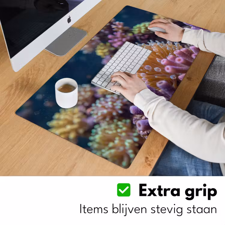Vis - Koraal - Onderwater - Oranje - Dieren Muismat XXL klein -sfeer3