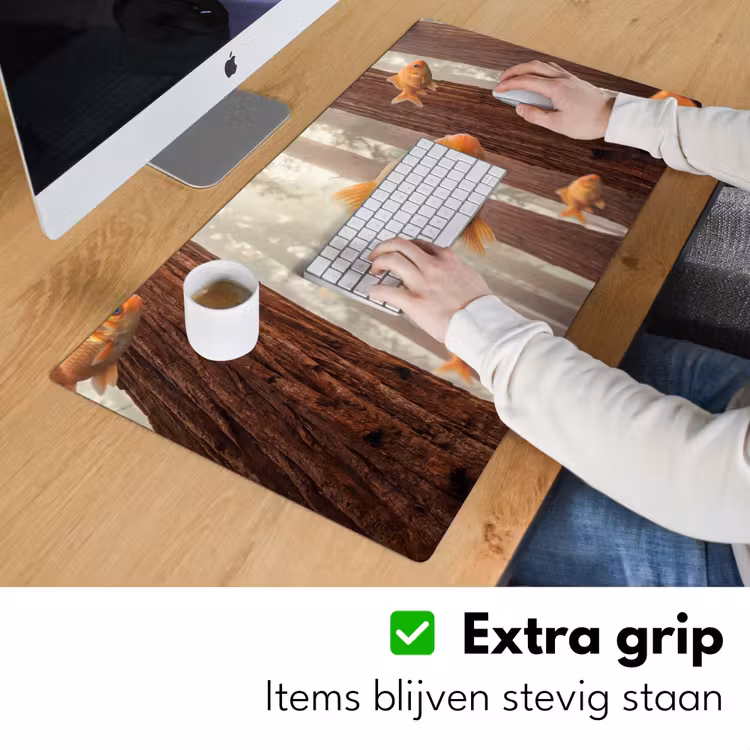 Desk Mat - Fish - Forest - Fantasy - Vis - Bos - Fantasie Muismat XXL klein