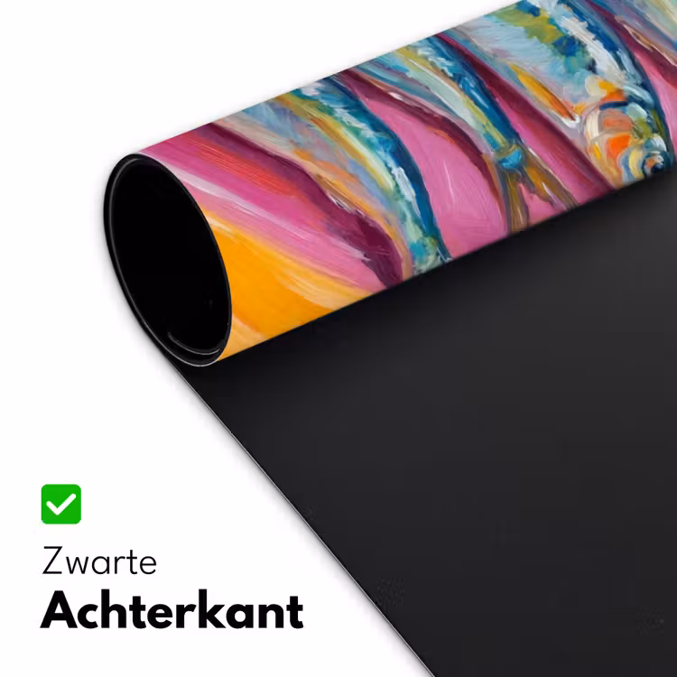 Vis - Vier - Eten - Modern - Kleurrijk Muismat XXL klein -sfeer2