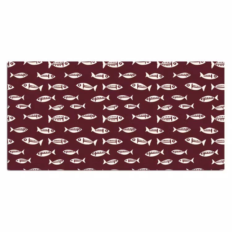 Vissen - Grafisch - Patroon - Donker Muismat XXL klein 681 -3d_leeg