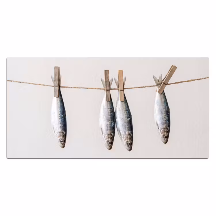 Desk Mat - Fish - Hanging - Food - Vis - Hangend - Eten Muismat XXL klein