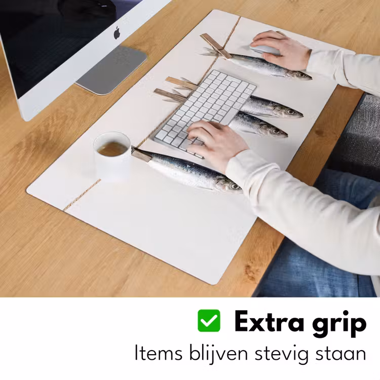 Desk Mat - Fish - Hanging - Food - Vis - Hangend - Eten Muismat XXL klein