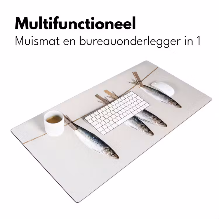 Desk Mat - Fish - Hanging - Food - Vis - Hangend - Eten Muismat XXL klein
