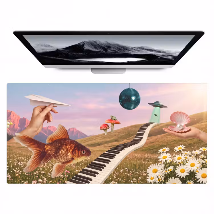 Desk Mat - Fish - Nature - Abstract - Vis - Natuur - Abstract Muismat XXL klein
