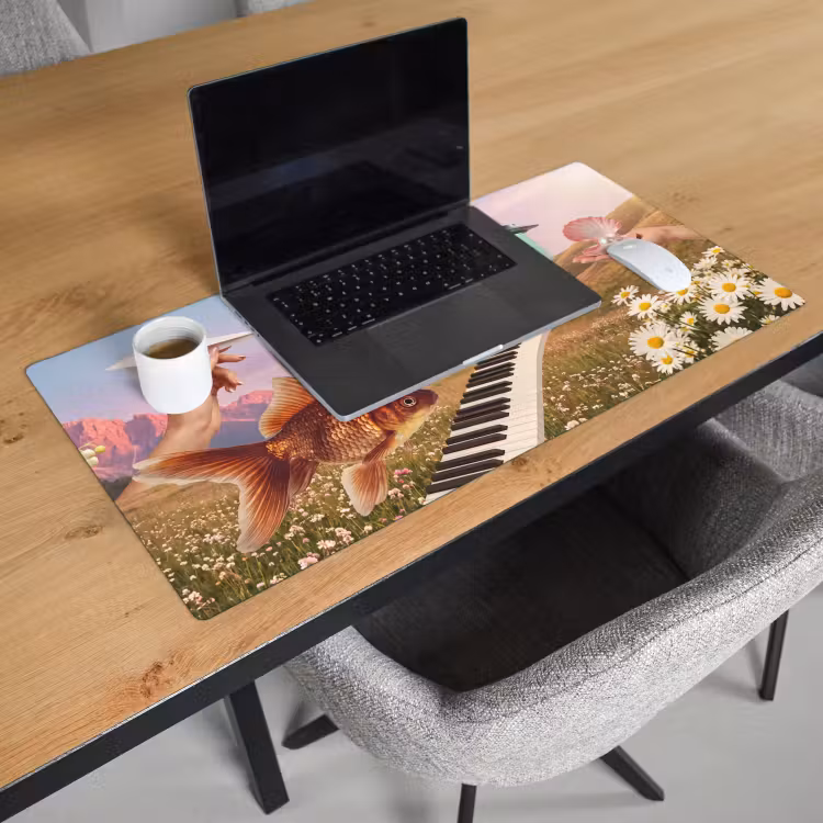 Desk Mat - Fish - Nature - Abstract - Vis - Natuur - Abstract Muismat XXL klein