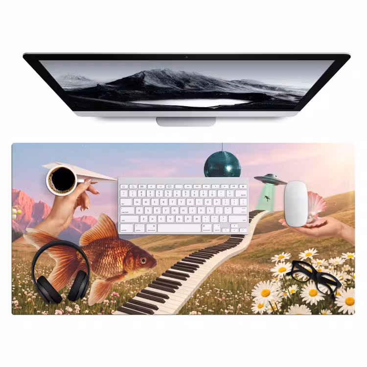 Desk Mat - Fish - Nature - Abstract - Vis - Natuur - Abstract Muismat XXL klein