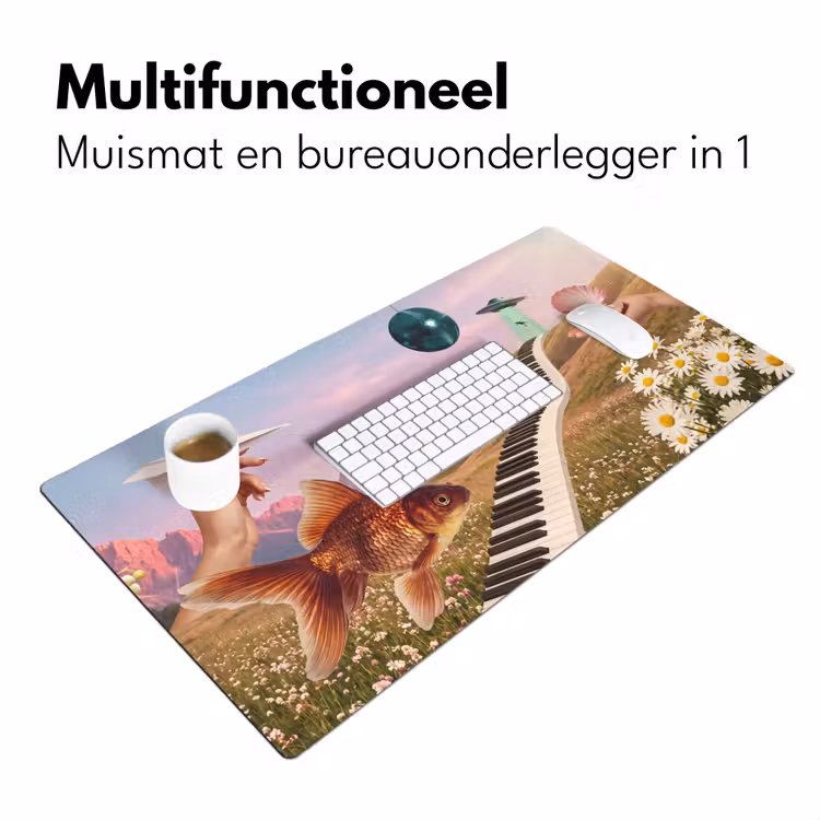 Desk Mat - Fish - Nature - Abstract - Vis - Natuur - Abstract Muismat XXL klein