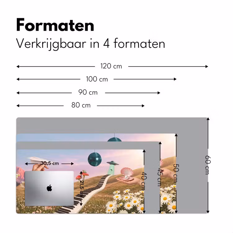 Desk Mat - Fish - Nature - Abstract - Vis - Natuur - Abstract Muismat XXL klein