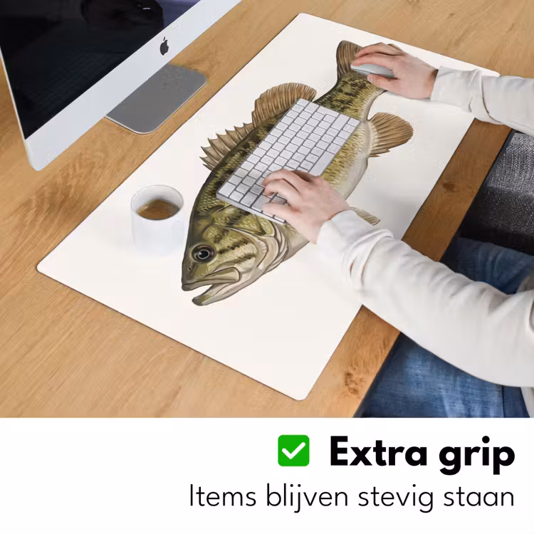 Vissen - Natuur - Vintage Muismat XXL klein -sfeer3