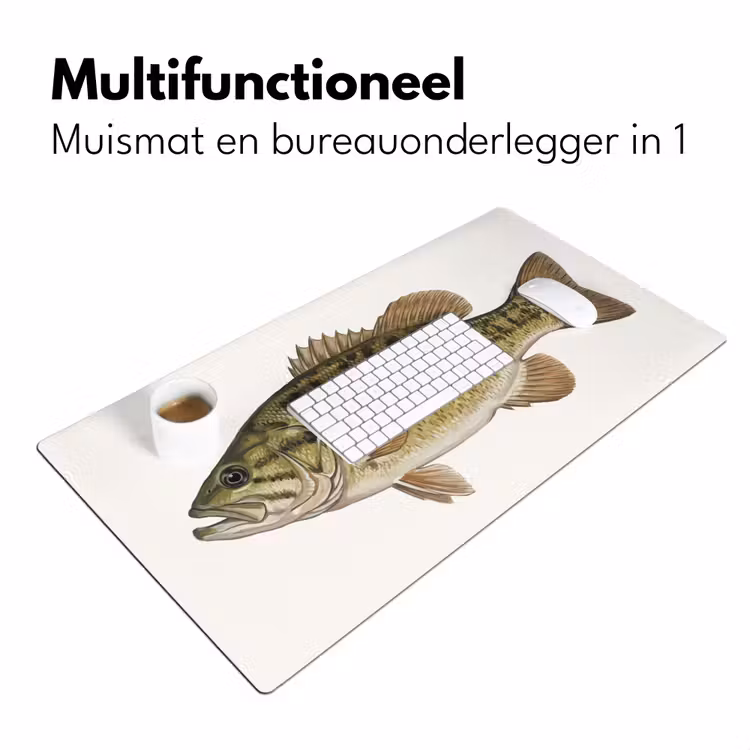 Vissen - Natuur - Vintage Muismat XXL klein -sfeer4