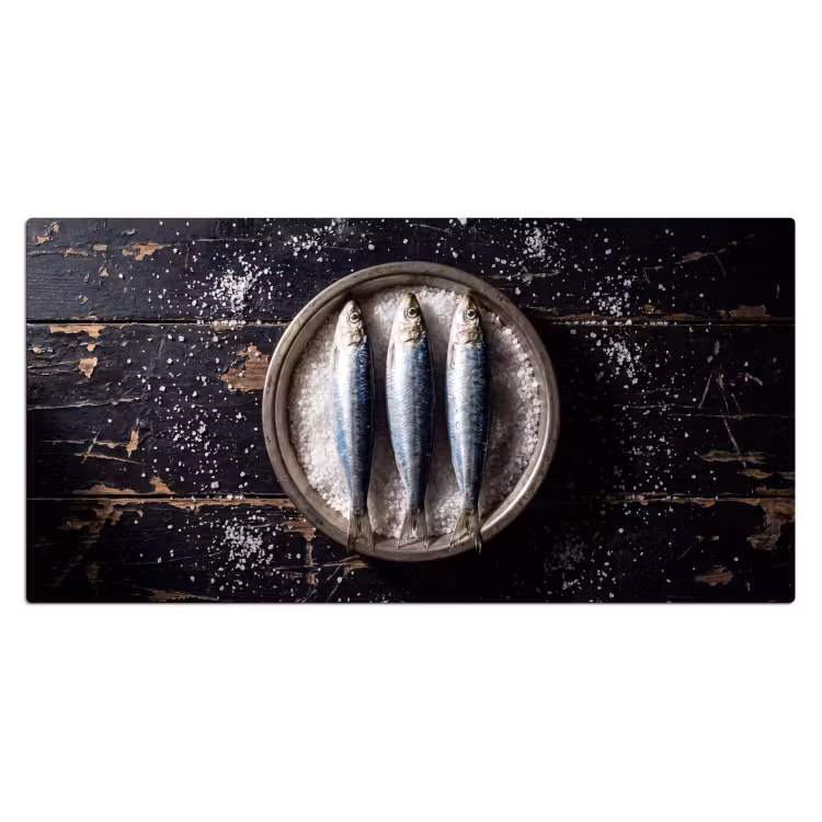 Desk Mat - Fish - Salt - Food - Vis - Zout - Eten Muismat XXL klein