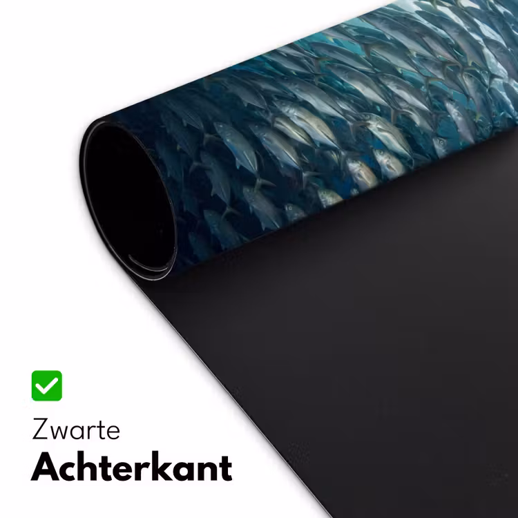 Vis - School - Oceaan - Natuur - Blauw Muismat XXL klein -sfeer2