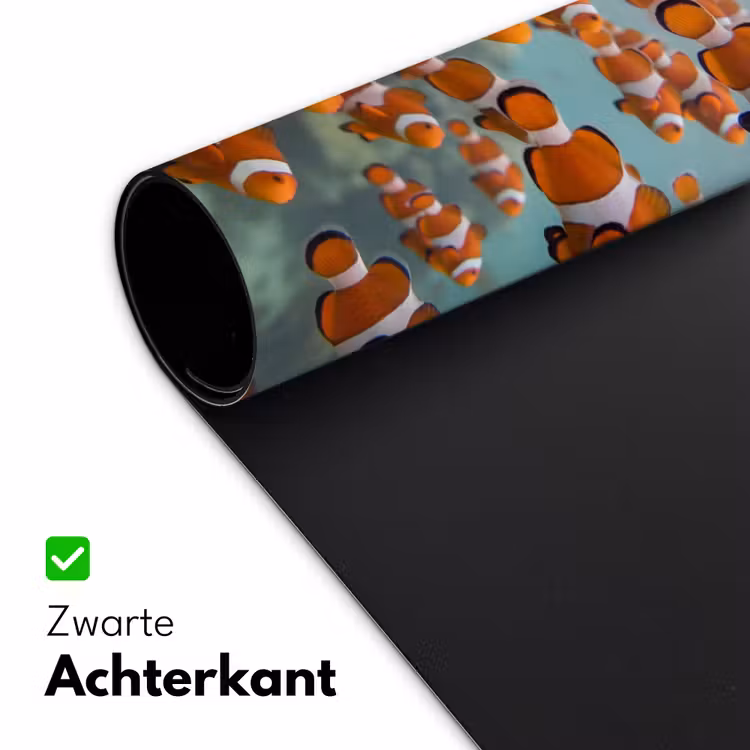 Vis - School - Onderwater - Dieren - Oranje Muismat XXL klein -sfeer2