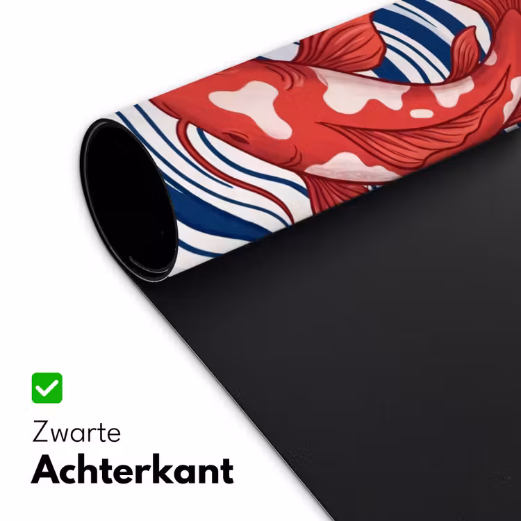 Vis - Water - Natuur - Illustratie - Rood Muismat XXL klein -sfeer2