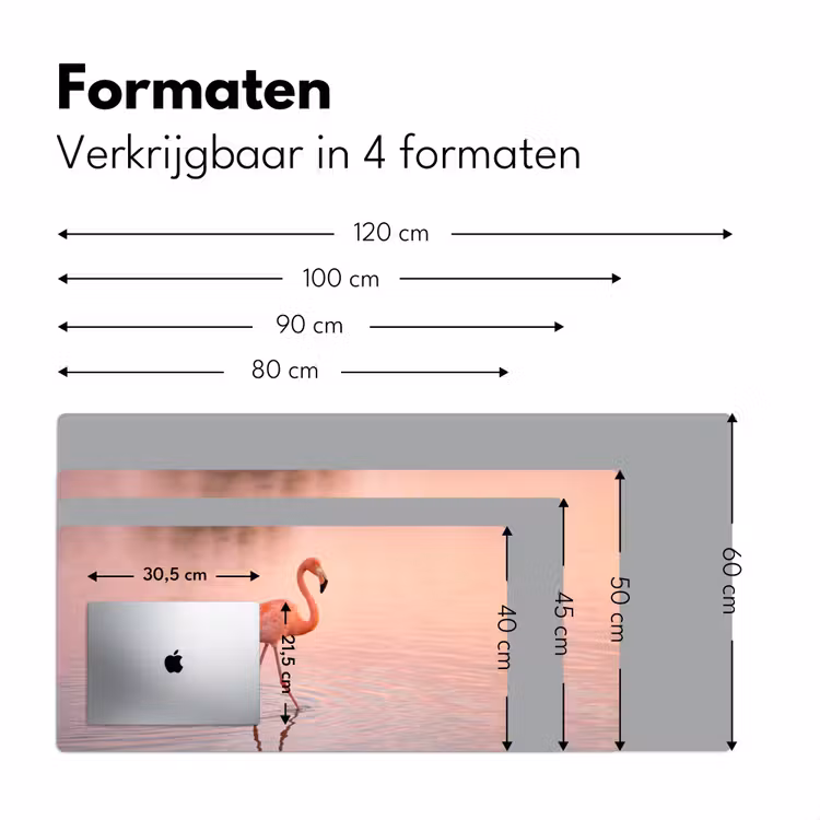 Flamingo - Water - Roze Muismat XXL klein -sfeer5