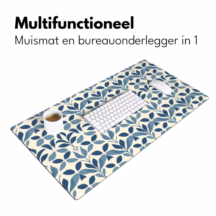Flora - Modern - Blauw Muismat XXL klein 681 -sfeer4