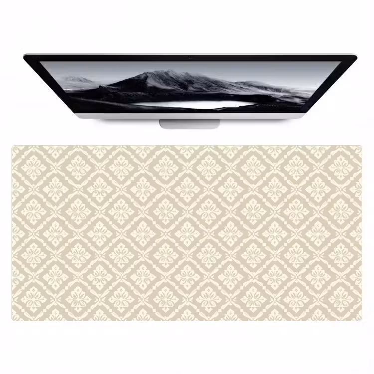 Floraal - Ornament - Beige Muismat XXL klein 681 -zzz3d