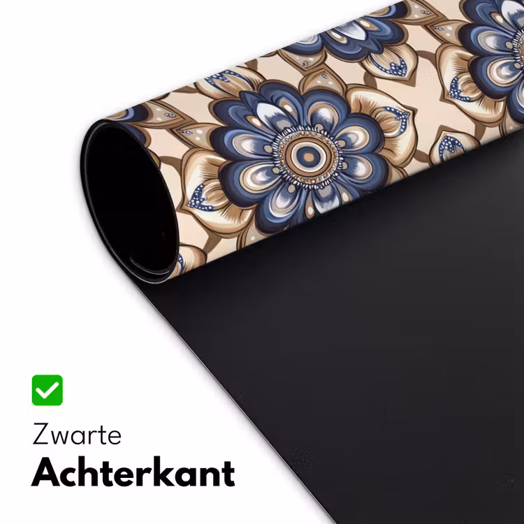 Floraal - Ornament - Blauw Muismat XXL klein 681 -sfeer2