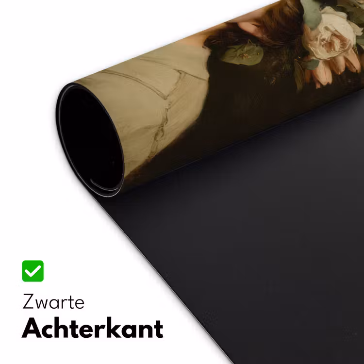Bloemenstilte - Vrouw - Portret Muismat XXL klein -sfeer2