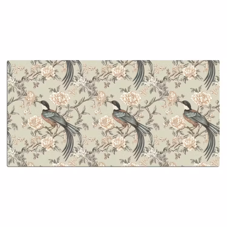 Bloem - Vogel - Kleurrijk Muismat XXL klein 681 -3d_leeg