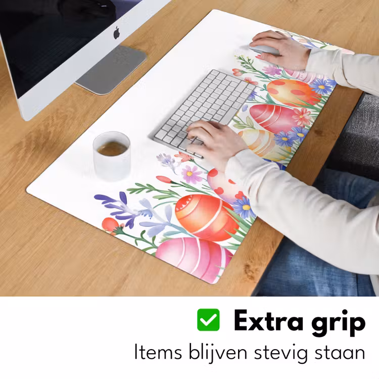 Bloementuin - Kleurrijk - Eieren Muismat XXL klein -sfeer3