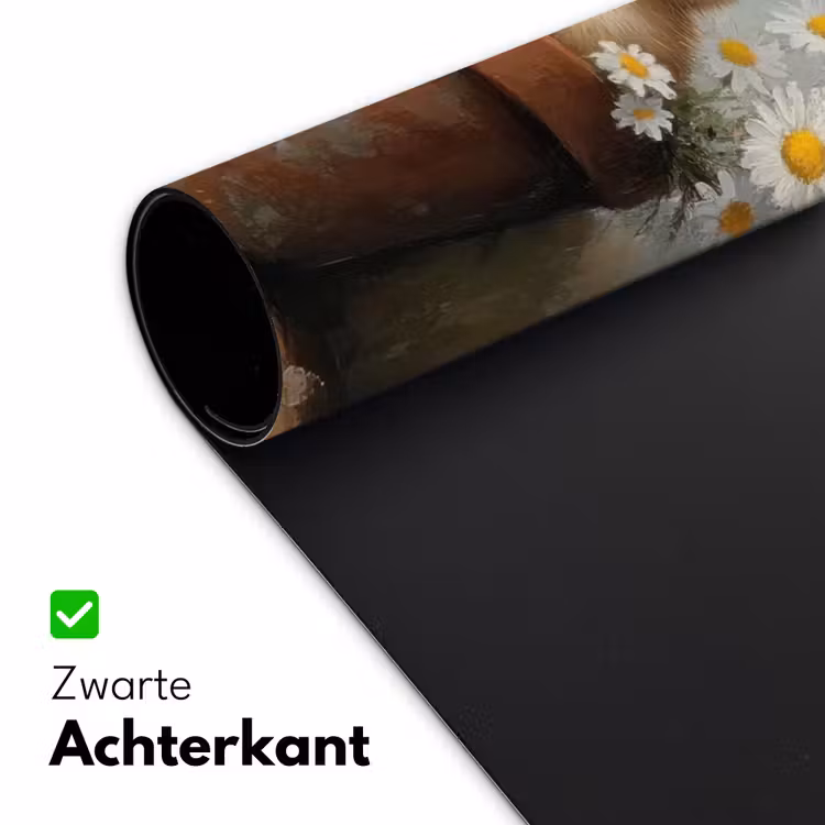 Bloempot - Kuiken - Bloemetjes Muismat XXL klein -sfeer2