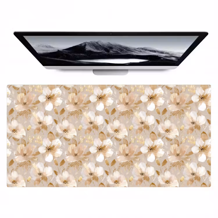 Bloemen - artistiek - Goud Muismat XXL klein 681 -zzz3d