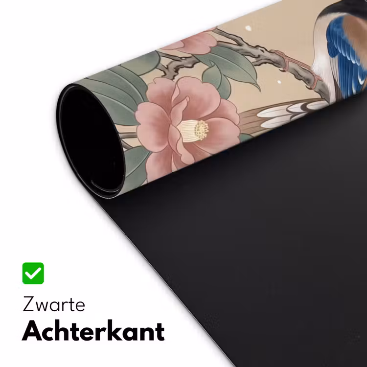 Bloemen - Vogels - Bloemen Muismat XXL klein -sfeer2