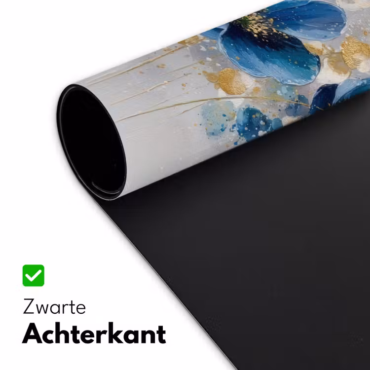 Bloemen - Blauw - Abstract Muismat XXL klein -sfeer2