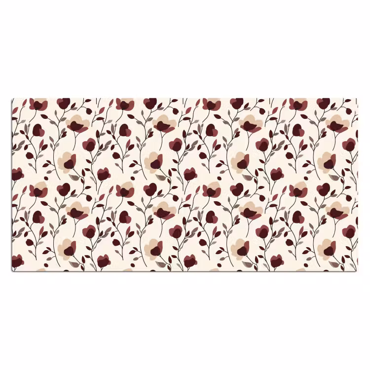 Bloemen - Botanisch - Bordeaux Muismat XXL klein 681 -3d_leeg