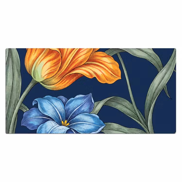 Desk Mat - Flowers - Botanical - Pattern - Bloemen - Botanisch - Patroon Muismat XXL klein