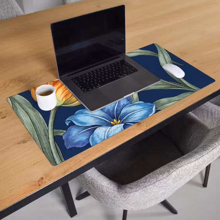 Desk Mat - Flowers - Botanical - Pattern - Bloemen - Botanisch - Patroon Muismat XXL klein