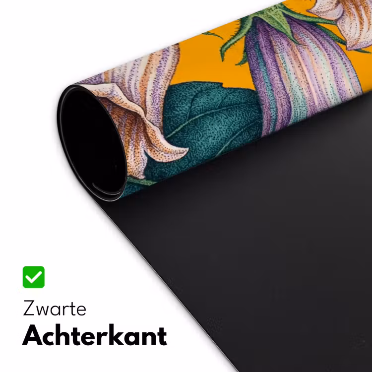 Desk Mat - Flowers - Botanical - Yellow - Bloemen - Botanisch - Geel Muismat XXL klein