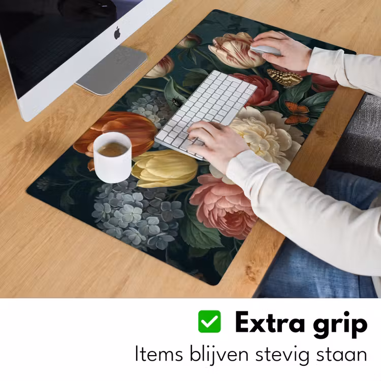 Bloemen - Boeket - Natuur - Klassiek - Donker Muismat XXL klein -sfeer3