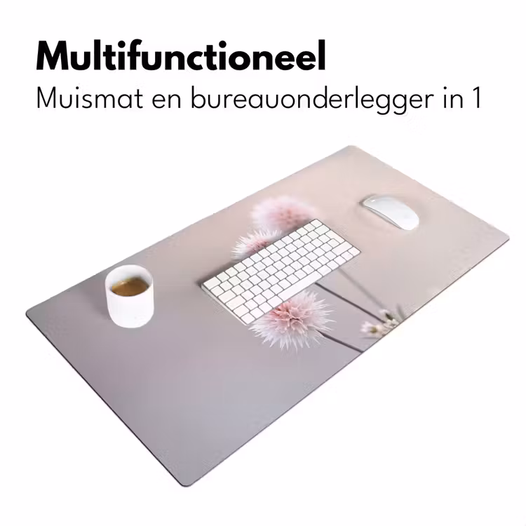 Bloemen - Bollen - Roze Muismat XXL klein -sfeer4