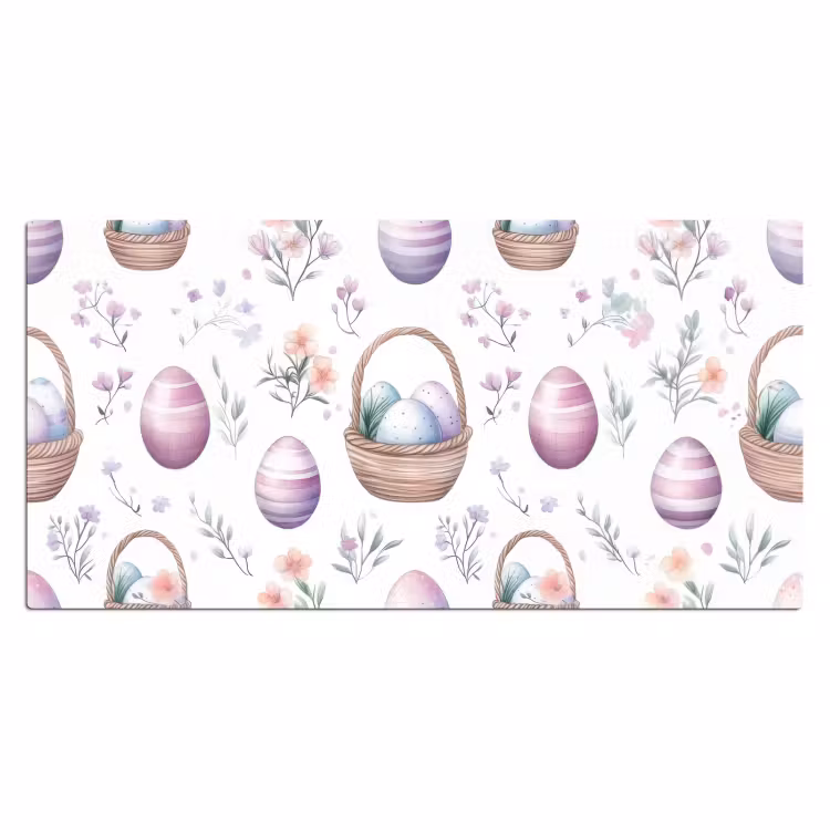 Bloemen - Paaseieren - Patroon Muismat XXL klein -3d_leeg