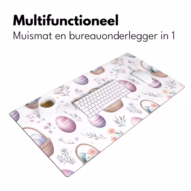 Bloemen - Paaseieren - Patroon Muismat XXL klein -sfeer4
