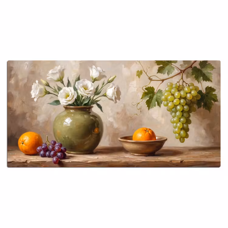 Desk Mat - Flowers - Fruit - Still Life - Bloemen - Fruit - Stilleven Muismat XXL klein