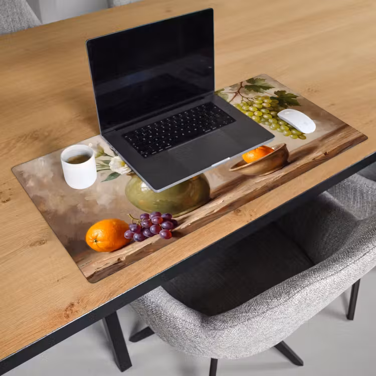 Desk Mat - Flowers - Fruit - Still Life - Bloemen - Fruit - Stilleven Muismat XXL klein