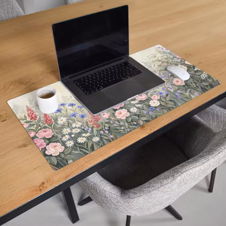 Bloemen - Tuin - Natuur - Kleurrijk Muismat XXL klein -sfeer1