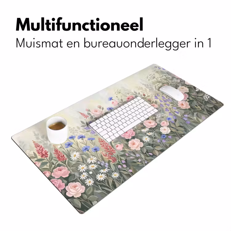 Bloemen - Tuin - Natuur - Kleurrijk Muismat XXL klein -sfeer4