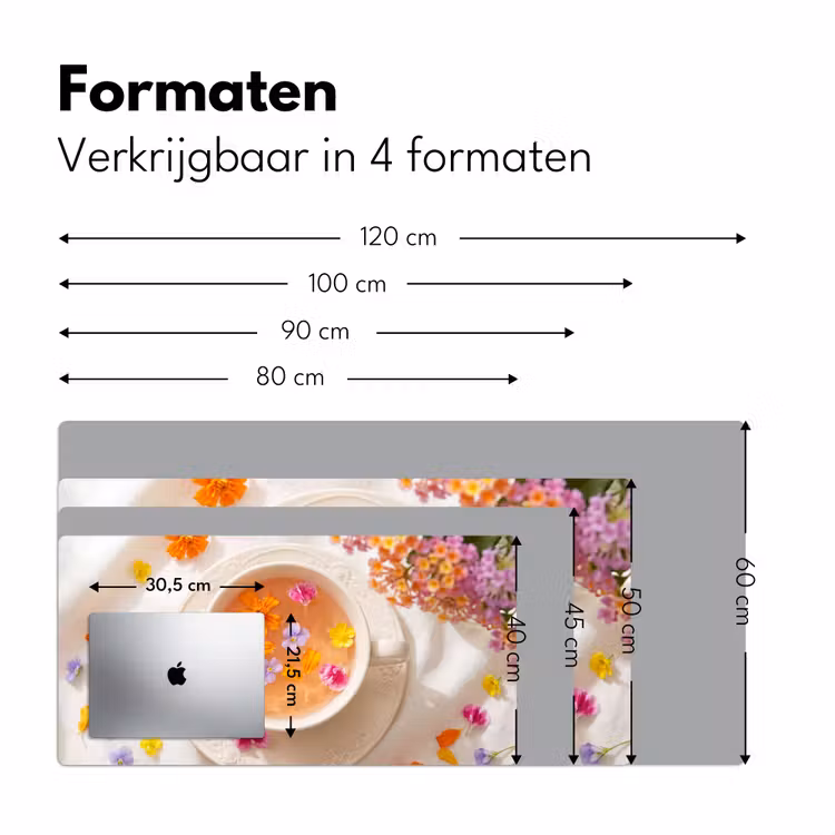 Bloemen - Kop - Natuur - Kleurrijk - Zomer Muismat XXL klein -sfeer5