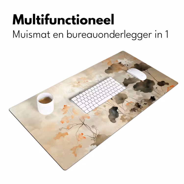 Bloemen - Japandi - Wabi sabi Muismat XXL klein -sfeer4