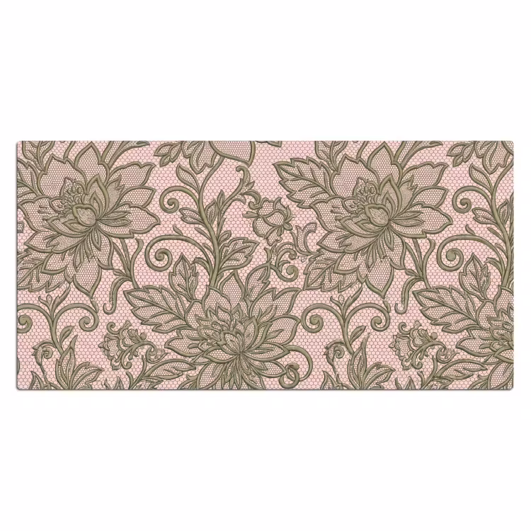 Bloemen - Kant - Patroon - Klassiek - Groen Muismat XXL klein -3d_leeg