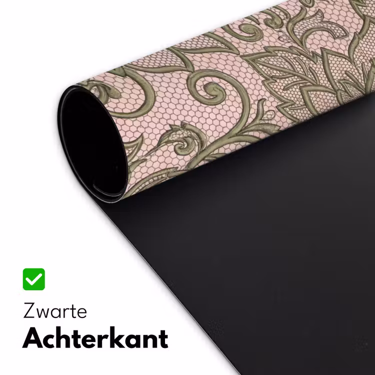 Bloemen - Kant - Patroon - Klassiek - Groen Muismat XXL klein -sfeer2