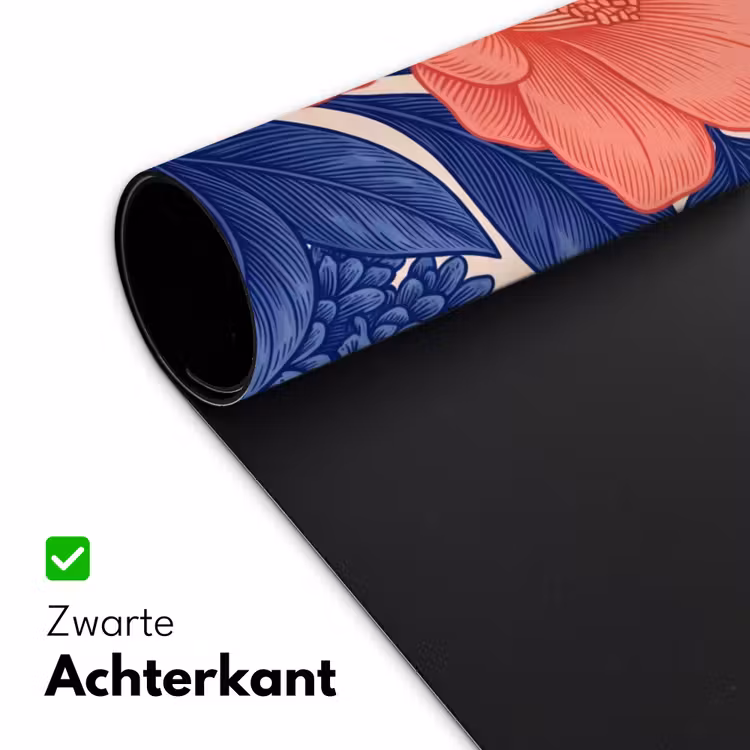 Desk Mat - Flowers - Leaves - Botanical - Bloemen - Bladeren - Botanisch Muismat XXL klein