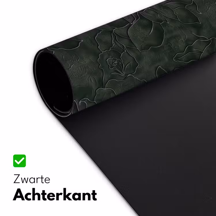Bloemen - Lijnen - Groen Muismat XXL klein 681 -sfeer2