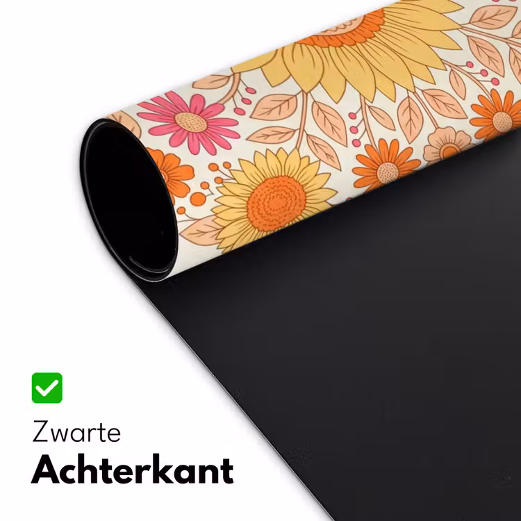 Bloemen - Mandala - Patroon - Kleurrijk Muismat XXL klein -sfeer2
